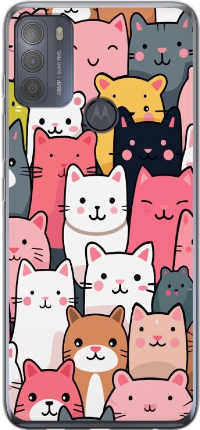 Mobildeksel til Motorola Moto G50 med Kattmønster motiv