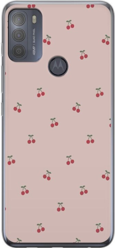 Mobildeksel til Motorola Moto G50 med Kirsebær motiv