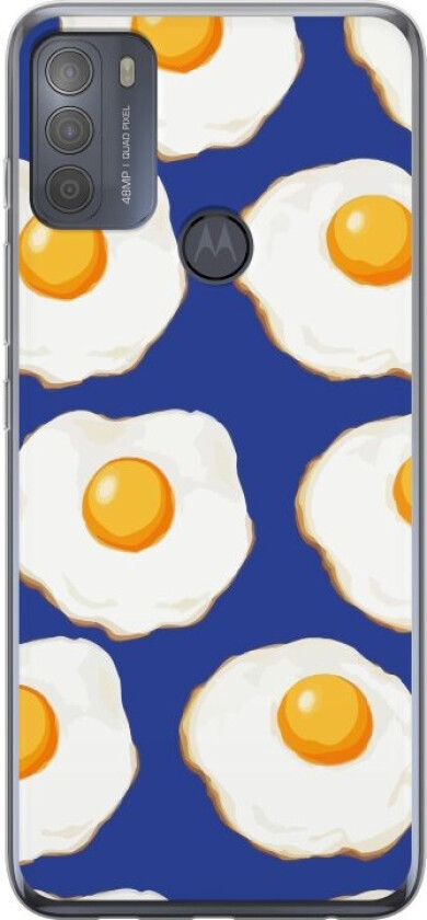 Mobildeksel til Motorola Moto G50 med Stekte egg motiv