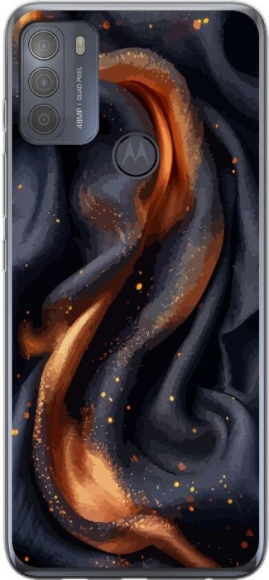 Mobildeksel til Motorola Moto G50 med Brennende silke motiv