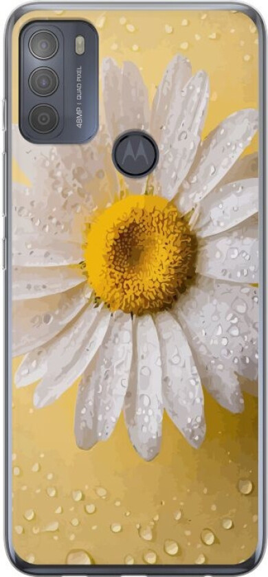 Mobildeksel til Motorola Moto G50 med Porselensblomst motiv