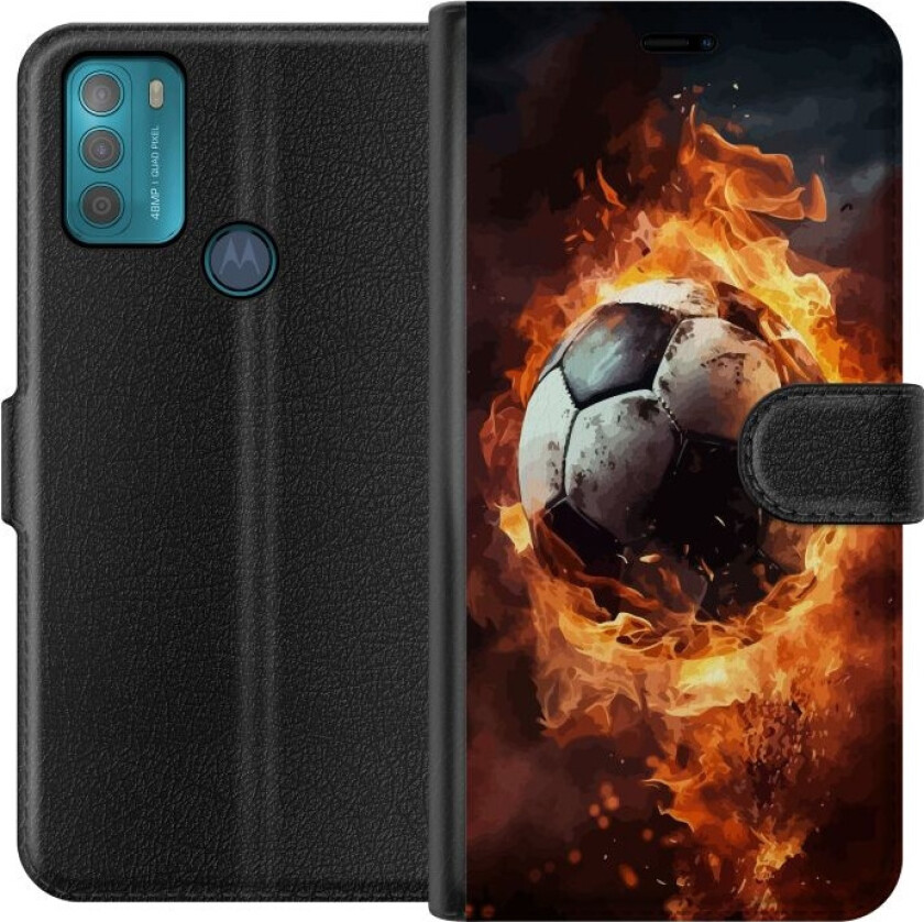 Lommeboketui til Motorola Moto G50 med Fotball motiv