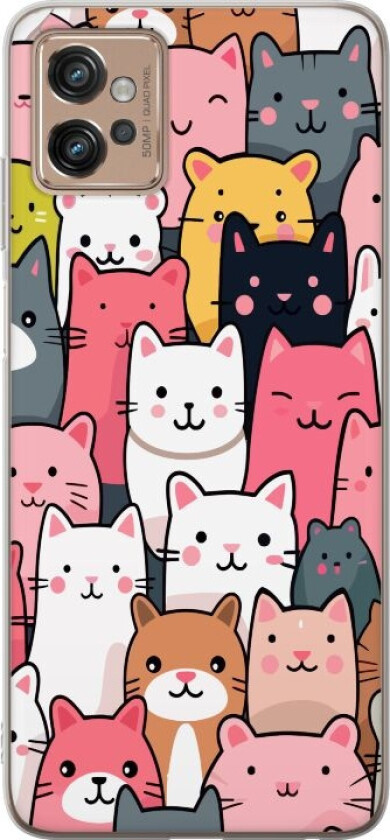 Mobildeksel til Motorola Moto G32 med Kattmønster motiv