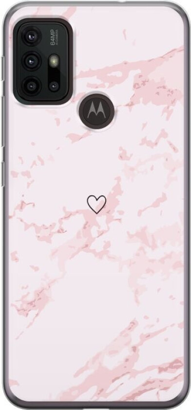 Mobildeksel til Motorola Moto G30 med Rosa Hjerte motiv