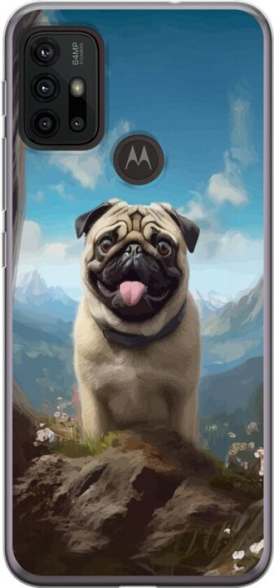 Mobildeksel til Motorola Moto G30 med Glad Hund motiv
