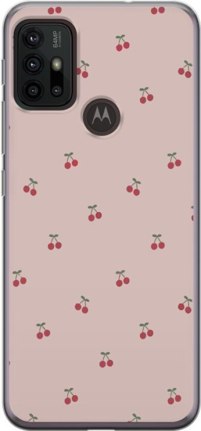 Mobildeksel til Motorola Moto G30 med Kirsebær motiv