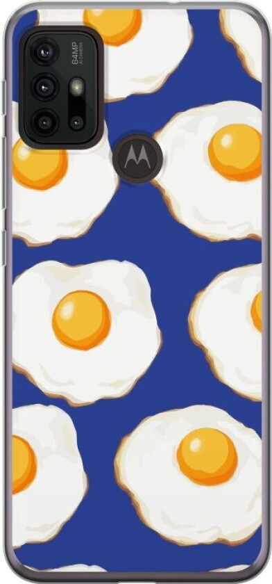 Mobildeksel til Motorola Moto G30 med Stekte egg motiv