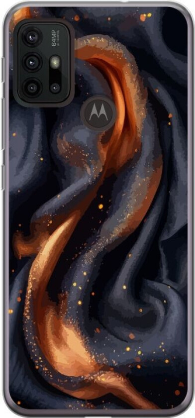 Mobildeksel til Motorola Moto G30 med Brennende silke motiv