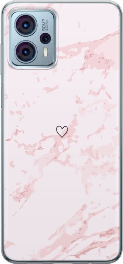 Mobildeksel til Motorola Moto G23 med Rosa Hjerte motiv
