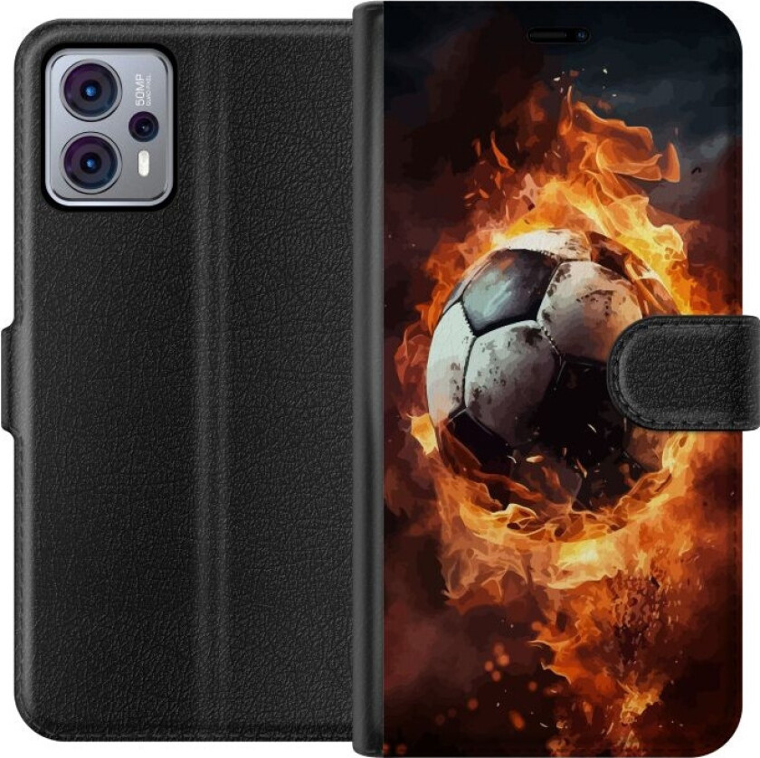 Lommeboketui til Motorola Moto G23 med Fotball motiv