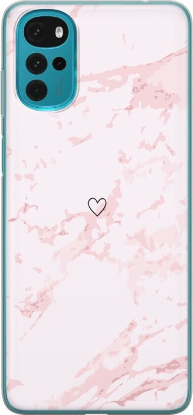 Mobildeksel til Motorola Moto G22 med Rosa Hjerte motiv