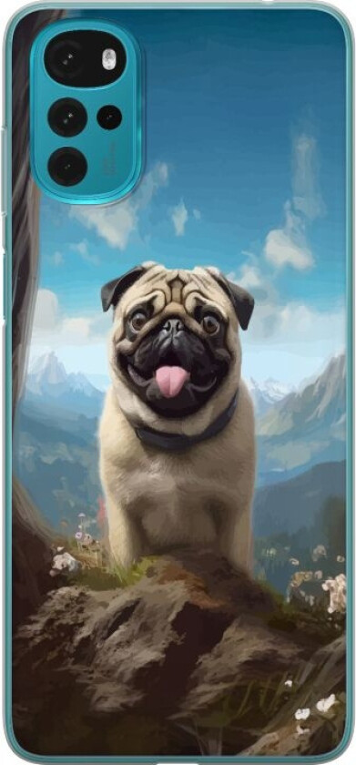 Mobildeksel til Motorola Moto G22 med Glad Hund motiv