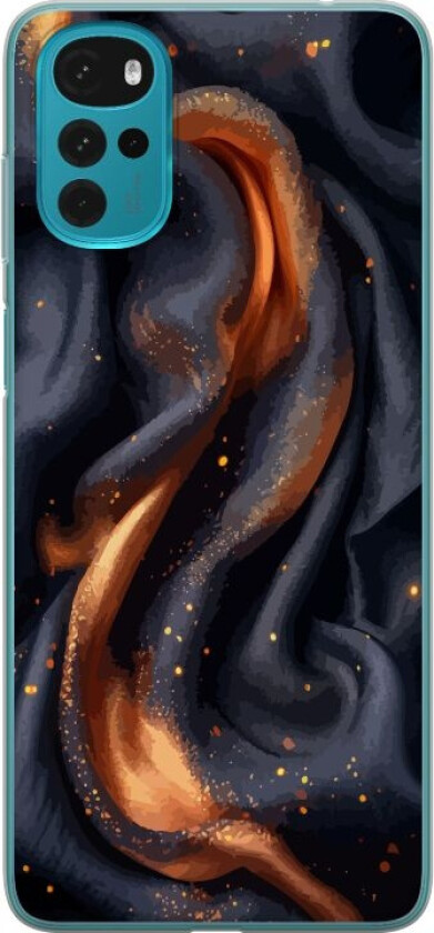 Mobildeksel til Motorola Moto G22 med Brennende silke motiv