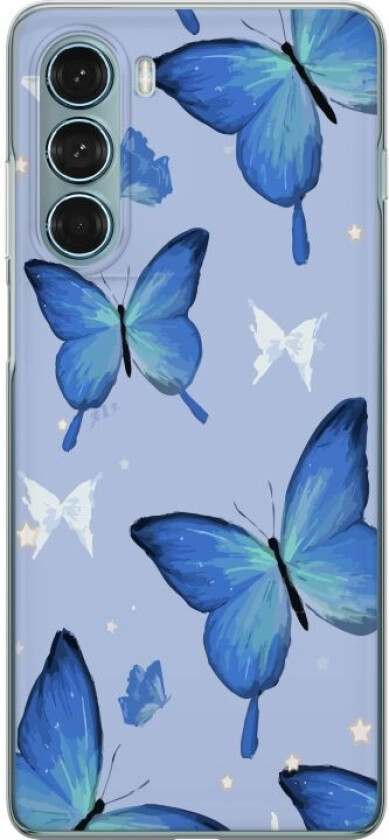 Mobildeksel til Motorola Moto G200 5G med Blå sommerfugler motiv