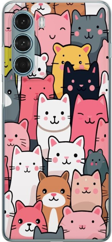 Mobildeksel til Motorola Moto G200 5G med Kattmønster motiv