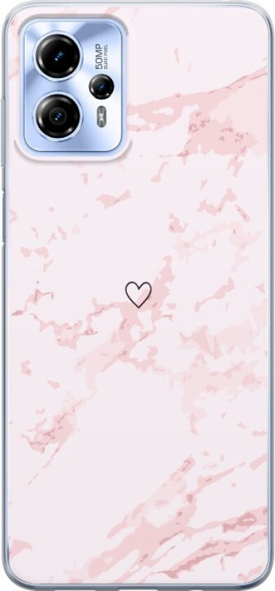 Mobildeksel til Motorola Moto G13 med Rosa Hjerte motiv