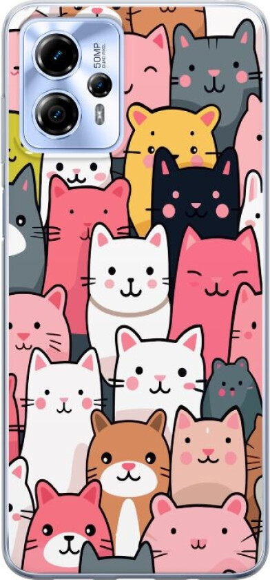 Mobildeksel til Motorola Moto G13 med Kattmønster motiv
