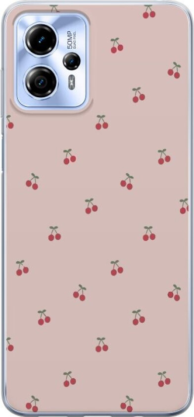 Mobildeksel til Motorola Moto G13 med Kirsebær motiv