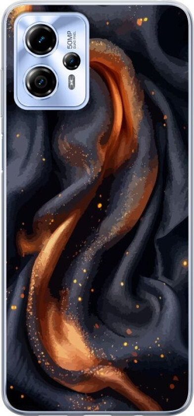 Mobildeksel til Motorola Moto G13 med Brennende silke motiv