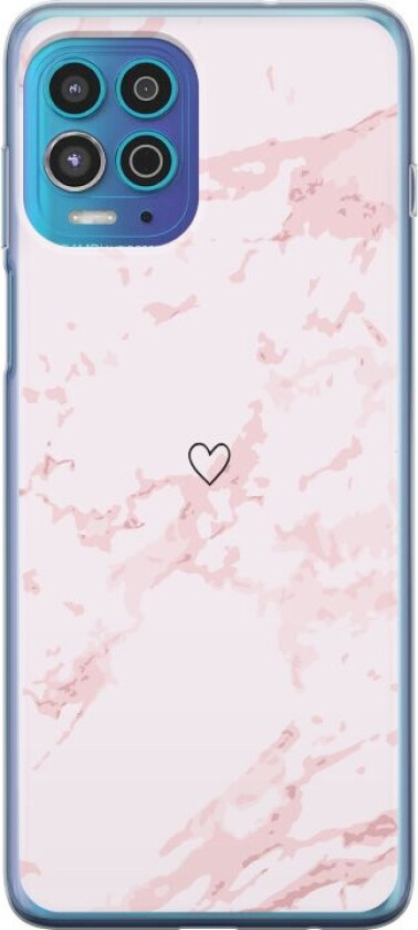 Mobildeksel til Motorola Moto G100 med Rosa Hjerte motiv