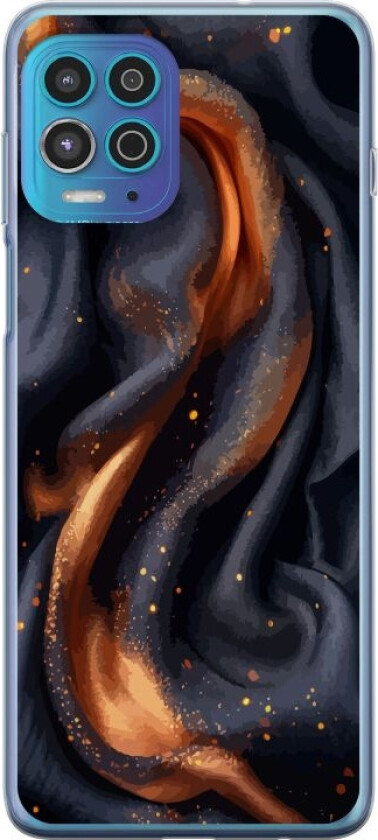 Mobildeksel til Motorola Moto G100 med Brennende silke motiv