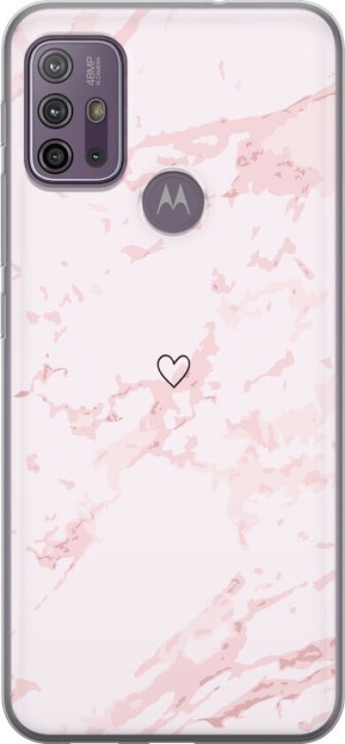 Mobildeksel til Motorola Moto G10 med Rosa Hjerte motiv