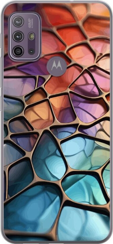 Mobildeksel til Motorola Moto G10 med Metalliskt mønster motiv