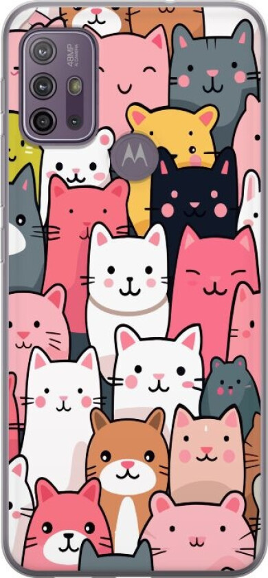 Mobildeksel til Motorola Moto G10 med Kattmønster motiv