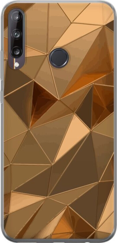 Mobildeksel til Huawei P40 lite E med 3D Gull motiv