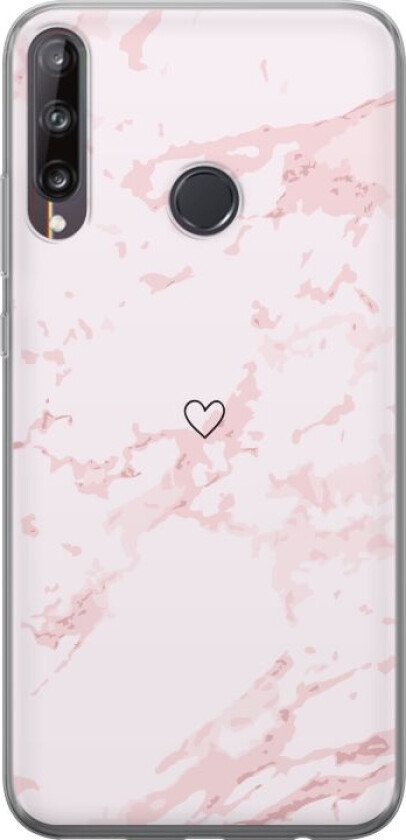 Mobildeksel til Huawei P40 lite E med Rosa Hjerte motiv