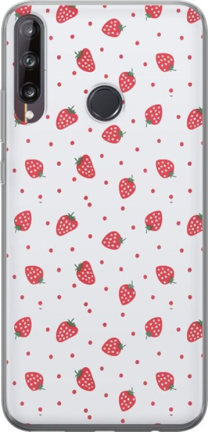 Mobildeksel til Huawei P40 lite E med Jordbær motiv