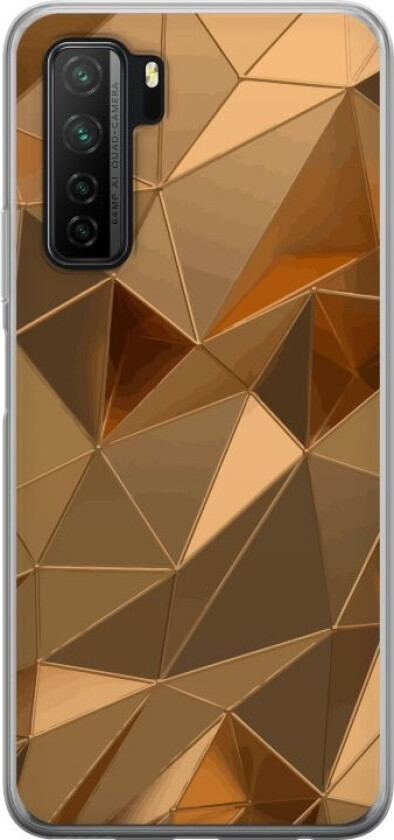 Mobildeksel til Huawei P40 lite 5G med 3D Gull motiv