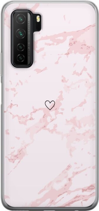 Mobildeksel til Huawei P40 lite 5G med Rosa Hjerte motiv