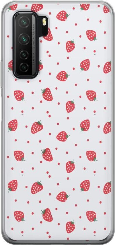 Mobildeksel til Huawei P40 lite 5G med Jordbær motiv
