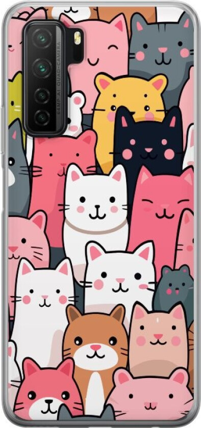 Mobildeksel til Huawei P40 lite 5G med Kattmønster motiv
