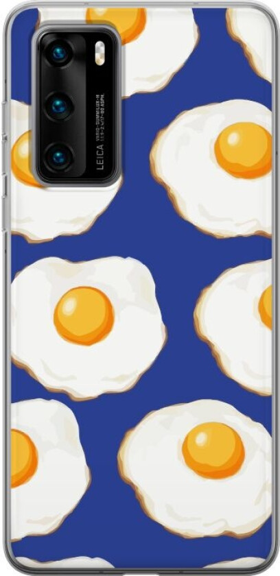 Mobildeksel til Huawei P40 med Stekte egg motiv