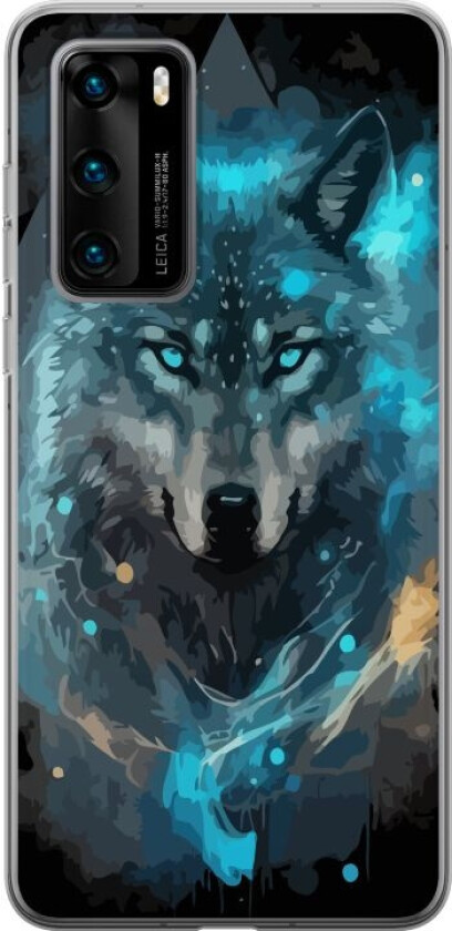 Mobildeksel til Huawei P40 med Ulve motiv
