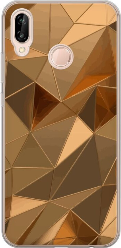 Mobildeksel til Huawei P20 lite med 3D Gull motiv