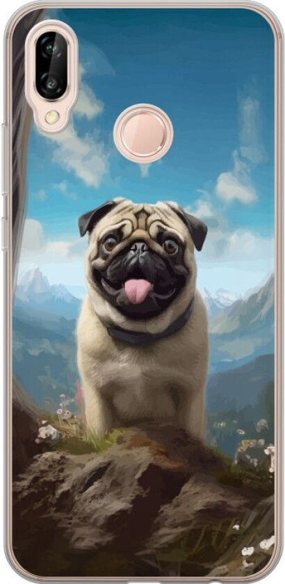 Mobildeksel til Huawei P20 lite med Glad Hund motiv