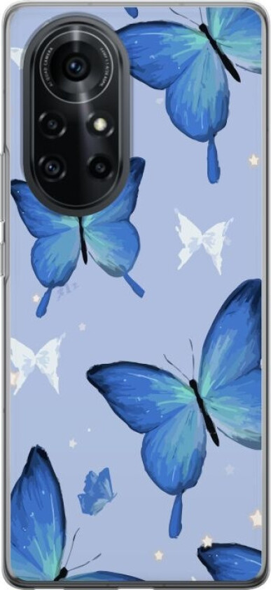 Mobildeksel til Huawei nova 8 Pro med Blå sommerfugler motiv