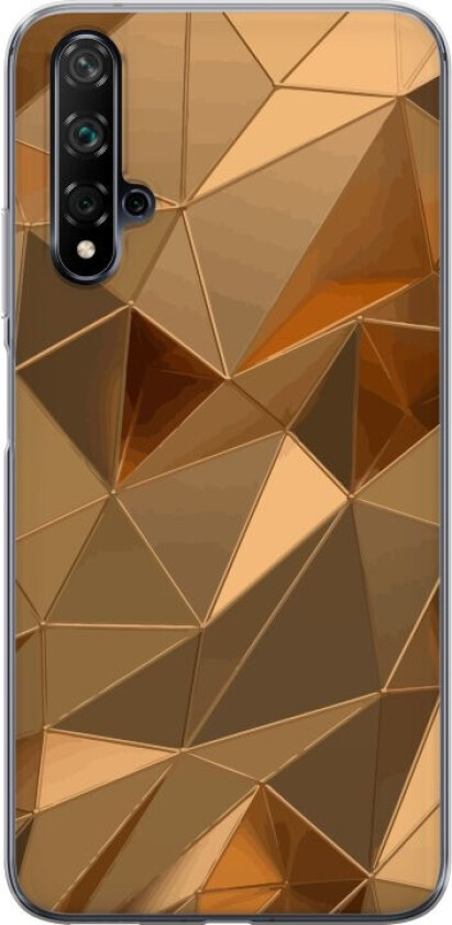 Mobildeksel til Huawei nova 5T med 3D Gull motiv