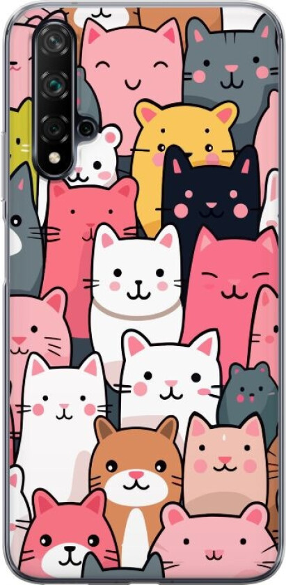 Mobildeksel til Huawei nova 5T med Kattmønster motiv