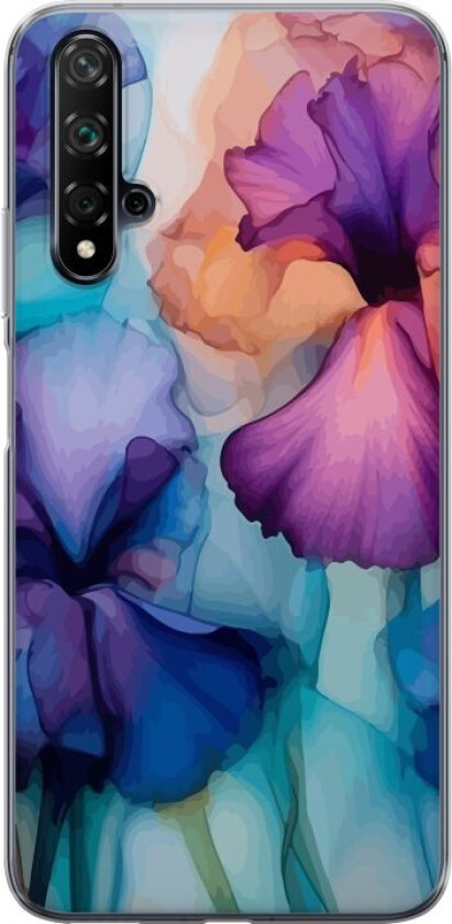 Mobildeksel til Huawei nova 5T med Magiske blomster motiv