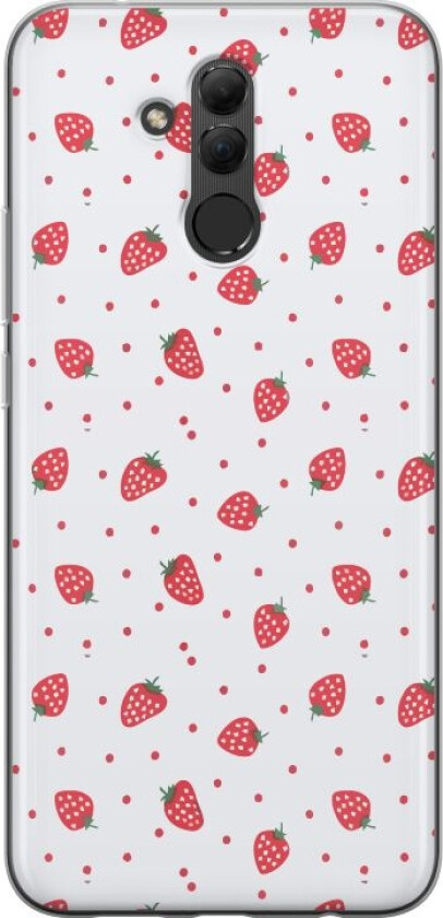 Mobildeksel til Huawei Mate 20 lite med Jordbær motiv