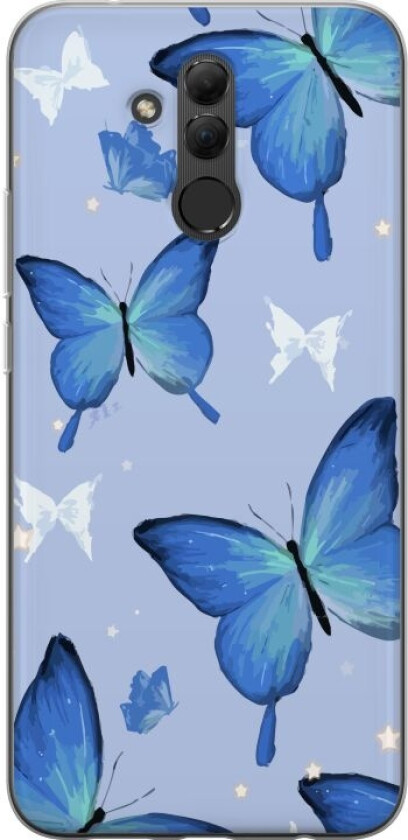 Mobildeksel til Huawei Mate 20 lite med Blå sommerfugler motiv