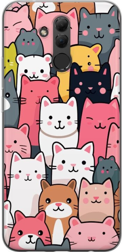 Mobildeksel til Huawei Mate 20 lite med Kattmønster motiv