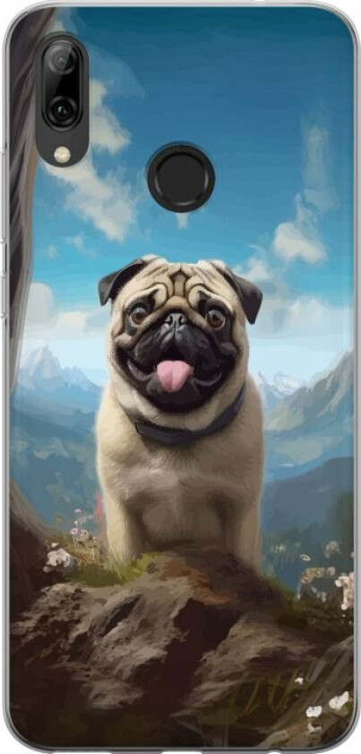 Mobildeksel til Huawei P smart 2019 med Glad Hund motiv