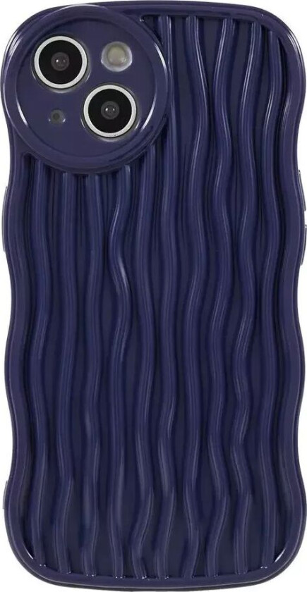 iPhone 14 Fleksibelt Deksel - Bølget - Lilla