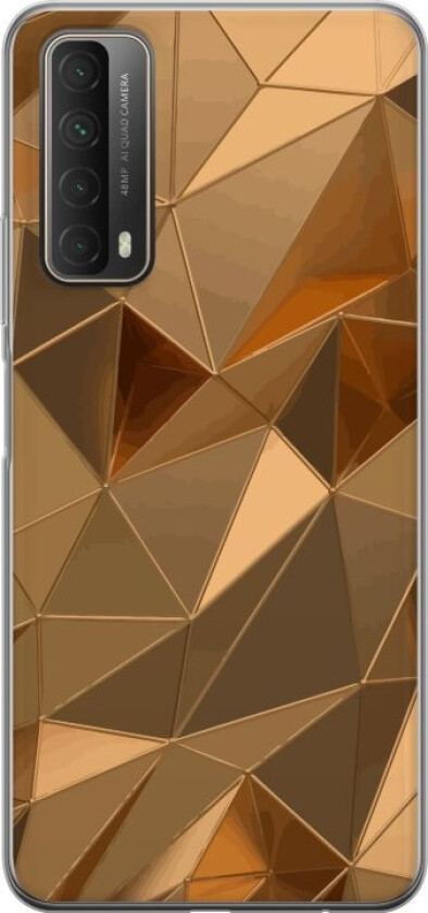 Mobildeksel til Huawei P smart 2021 med 3D Gull motiv