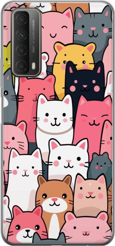 Mobildeksel til Huawei P smart 2021 med Kattmønster motiv